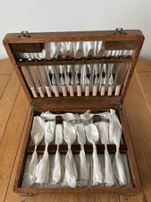 James Ryals 38 Piece OLD ENGLISH Silver Plated EPNS Cutlery Canteen Set 6 Person