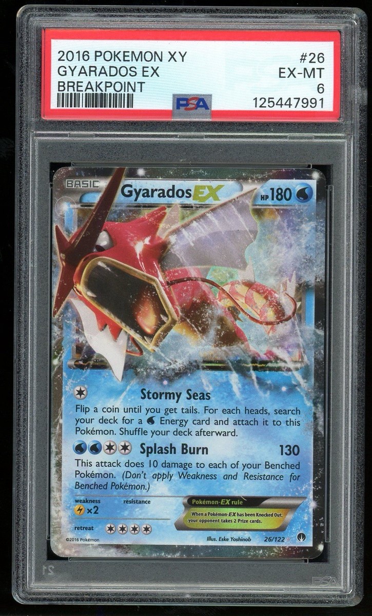gyarados pokemon card value 2016 2016 Pokémon Gyarados EX 26/122 Breakpoint EX-MT PSA 6