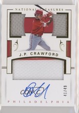 2018 Panini National Treasures Gold 41/49 JP Crawford #PCS-JC Auto 8k4
