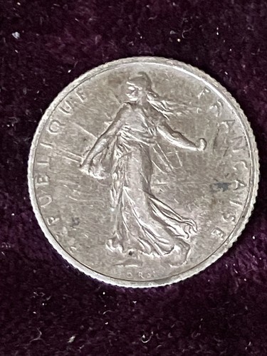 3 Silver French Coins, 1 Franc 1916, 5 Cent 1892 & 1878? - Picture 2 of 7