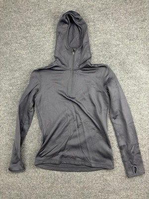 Merrell Hoodie Womens Medium Gray SelectWick Half Zip Base Layer Fleece Pullover