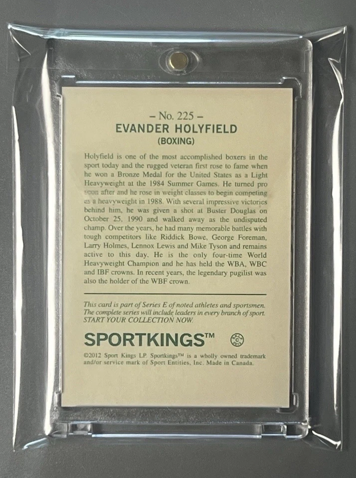 EVANDER HOLYFIELD 👑HOF/BOXEO TODOS LOS TIEMPOS ¡¡¡GENIAL!!! Sportkings 2012 Foto 2 de 2