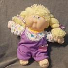 Cabbage Patch Kids Toddler  Girl Doll Blonde  Hair Blue Eyes Purple Outfit
