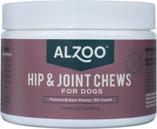 Hip & Joint Chews for Dogs, 100% Plant-Based Active Ingredients, Peanut Butter F