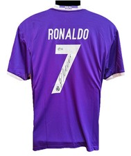 Cristiano Ronaldo Signed Real Madrid Away 2017  Jersey Beckett