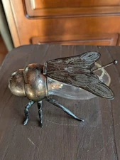 Vintage GODINGER Teghini Italia Silverplate Ape Miele Barattolo Vaso Scoop Cucchiaio MCM