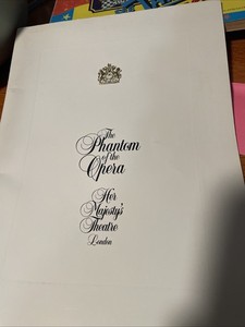 1986 The Phantom of the Opera Program Majestic Theatre New York