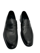 Versace Calfskin Leather Loafers Black Moccasin DSU6638 EU39 US6 Italy 