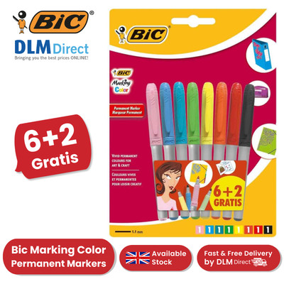 BIC Marking Permanent Marker feine Spitze verschiedene intensive & pastellfarbene Farben