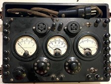 Antique Weston Model 547 Radio Tube Analyzer Test Set 3 Meter Panel