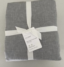 Pottery Barn Belgian Flax Linen F/Q Duvet Cover in Flagstone, NWT