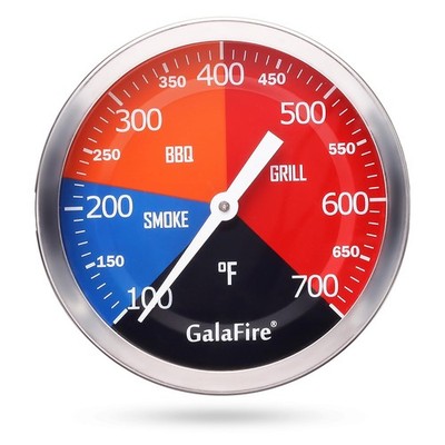 3 3/16 Inch BBQ Temperature Gauge for Smoker Wood Charcoal Pit, Large Face Gr...