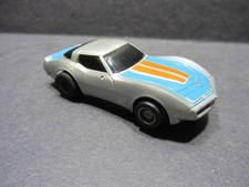 Vintage TYCO '79 Chevy Corvette Silver/Orange/Blue HO Slot Car