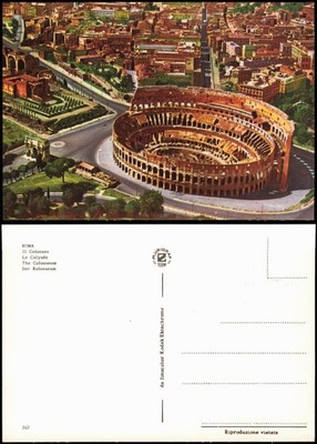 Cartoline Rom Roma Le Colysée The Colosseum, Luftaufnahme 1960