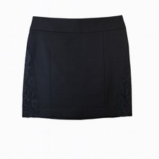 Express Womens Retro 2010's Black Lace Embellished Mini Skirt Size 4 Urban
