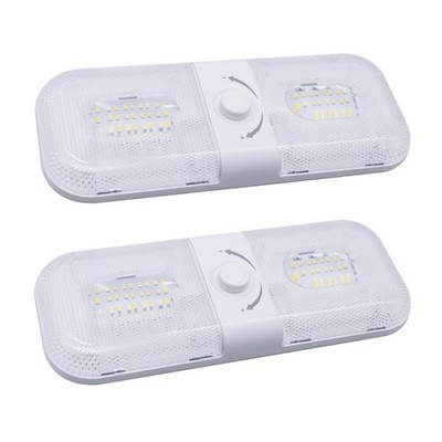 Facon 2PKS 12-24V LED RV Interior Light Ceiling Dome Light With Dimmer Switch