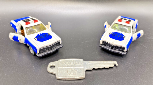 2 Matching Kidco Inc. 1982 Lock-Ups Police Cars w/1 Original Key (Works) - Picture 2 of 11