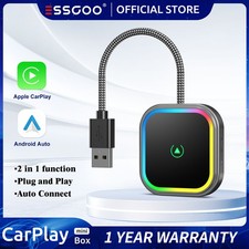 ESSGOO Adattatore Wireless CarPlay Wireless Plug and Play per IPHONE IOS e Android