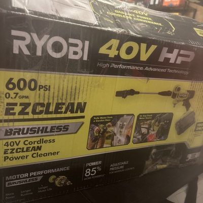 #ad RYOBI 40V HP Brushless EZClean 600 PSI 0.7 GPM Power Cleaner TOOL ONLY $90.00