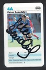1992 TOP TRUMPS -PETER BEARDSLEY - EVERTON - HAND SIGNED TOP STRIKERS CARD