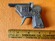 Vintage Double Barrel Yacht Toy Cap Pistol Pressed Embossed Tin