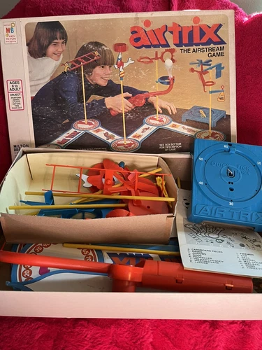 Air Trix Air Stream Board Game Vintage Milton Bradley Read INCOMPLETE READ