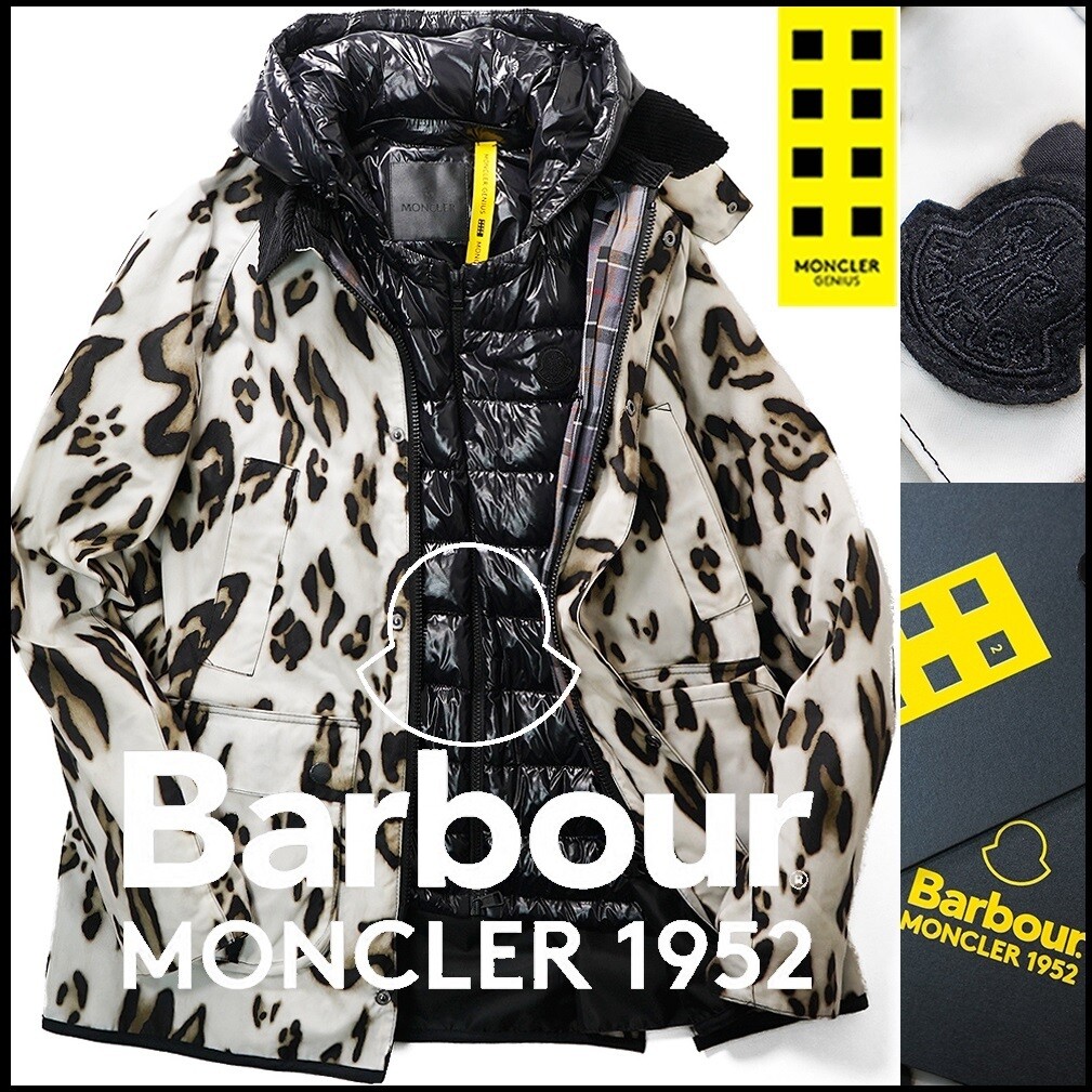 MONCLER x BARBOUR 100% cotton. nylon 90% down 10% feather