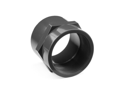 75 mm - 2 1/2'' glatt: BSP Parallelgewinde PVC Muffe