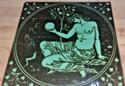 The Decorative Tile Works Goddess Terra Mother Earth Four Elements Ceramic Tile