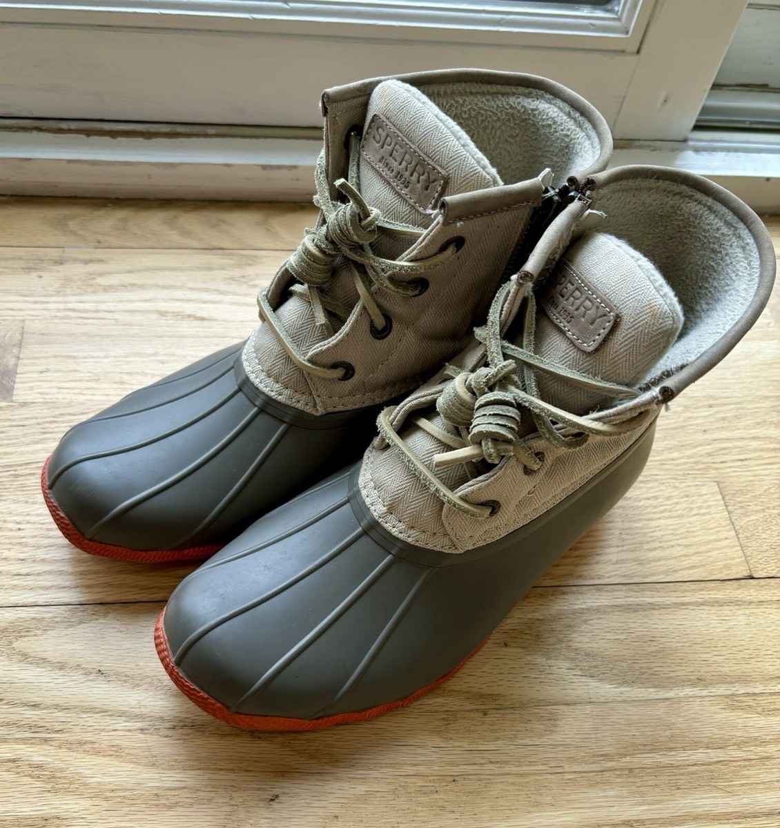 Sperry Top-Sider Saltwater W 6.5 Coral Waterproof Duck Boots Ankle Booties | eBay