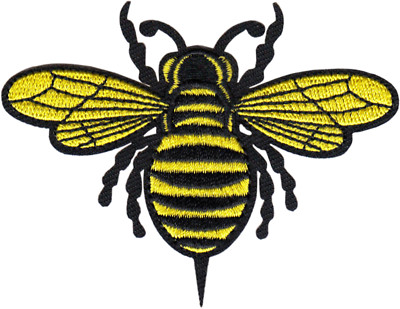 Patch - Bumblebee Honey Bee Insect Nature Outdoors  3.25'' Iron On Embroidered