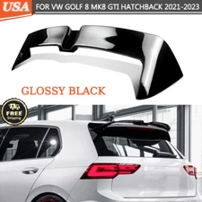 Rear Roof Spoiler Wing For VW Golf 8 MK8 GTI Hatchback 2021-23 Gloss Black ABS
