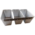 BAKING MOLD FOR 3 BREAD CUPCAKES ALUMINUM PAN LOAF BAKEWARE CAKE 34х21.2х11 CM