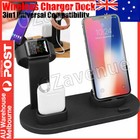 3 in 1 Wireless Charger Dock Charging Station For Apple Watch iPhone 12 11 XS 8+
