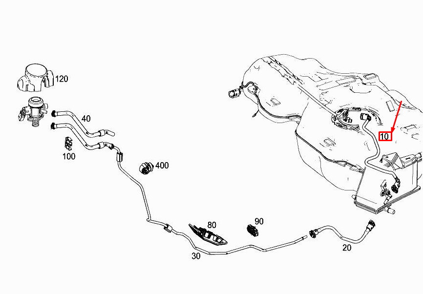 Neu MERCEDES-BENZ A W177 Kraftstoffzuleitung A2474708301 Original