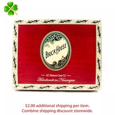 Brick House Short Torp Empty Wood Cigar Box 8.25" x 6.5" x 3"