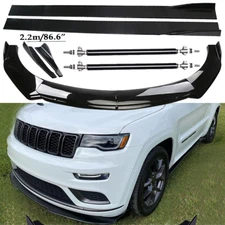Front Bumper Lip Spoiler Side Skirts Rear Glossy Black For Jeep Grand Cherokee