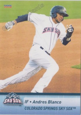 2018 Colorado Springs Sky Sox Andres Blanco RC Rookie Milwaukee Brewers VZ