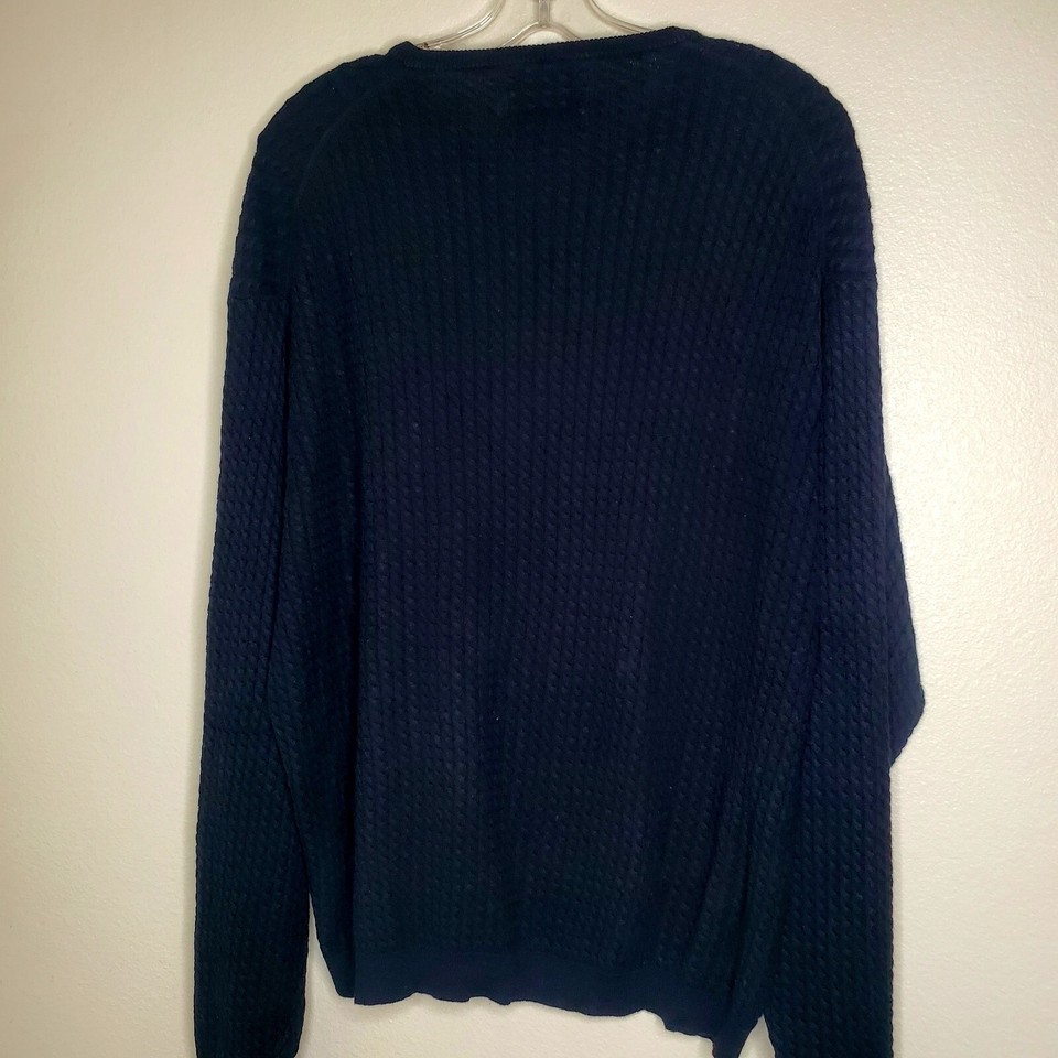 Pendleton Men's VNeck Sweater 100 Cotton Size XL Black eBay