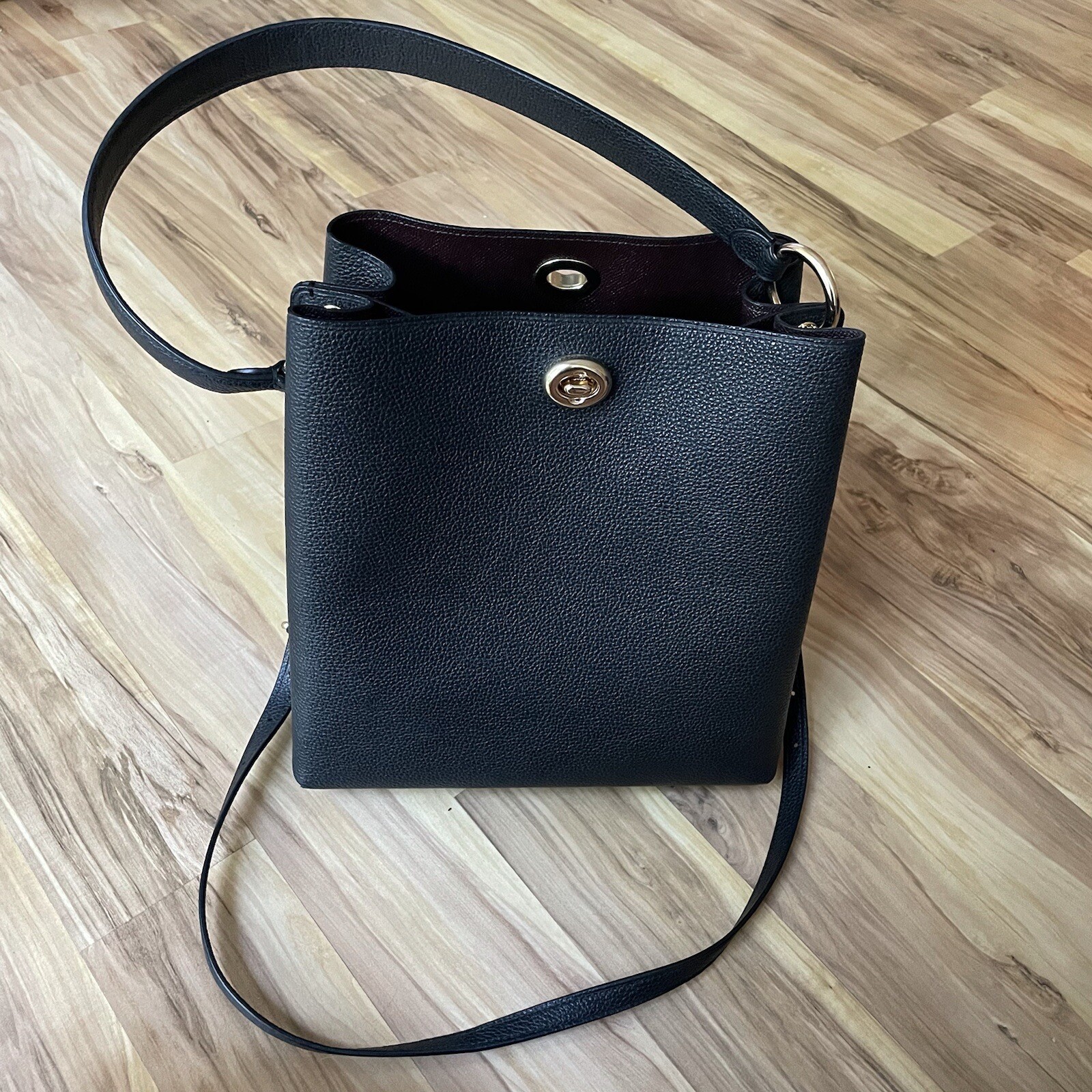 Coach Charlie leather bucket bag Black Gem