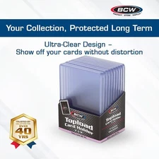 BCW 197 PT. Thick Card Topload Holder - Pack of 10 | Durable Rigid PVC Toploader