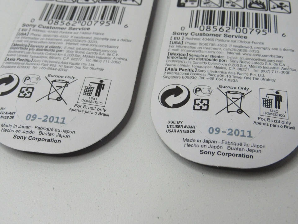 2 Original Sony  357 SR44  0% MERCURY Batteries Silver Oxide 1,55V #T-F19 - Image 4 of 4