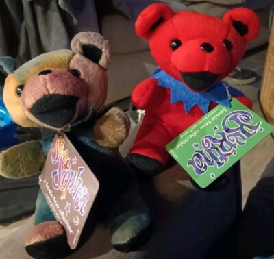 Vintage Plush Grateful Dead Beanie Bears (Stephen Smith)  Stephen And Bertha