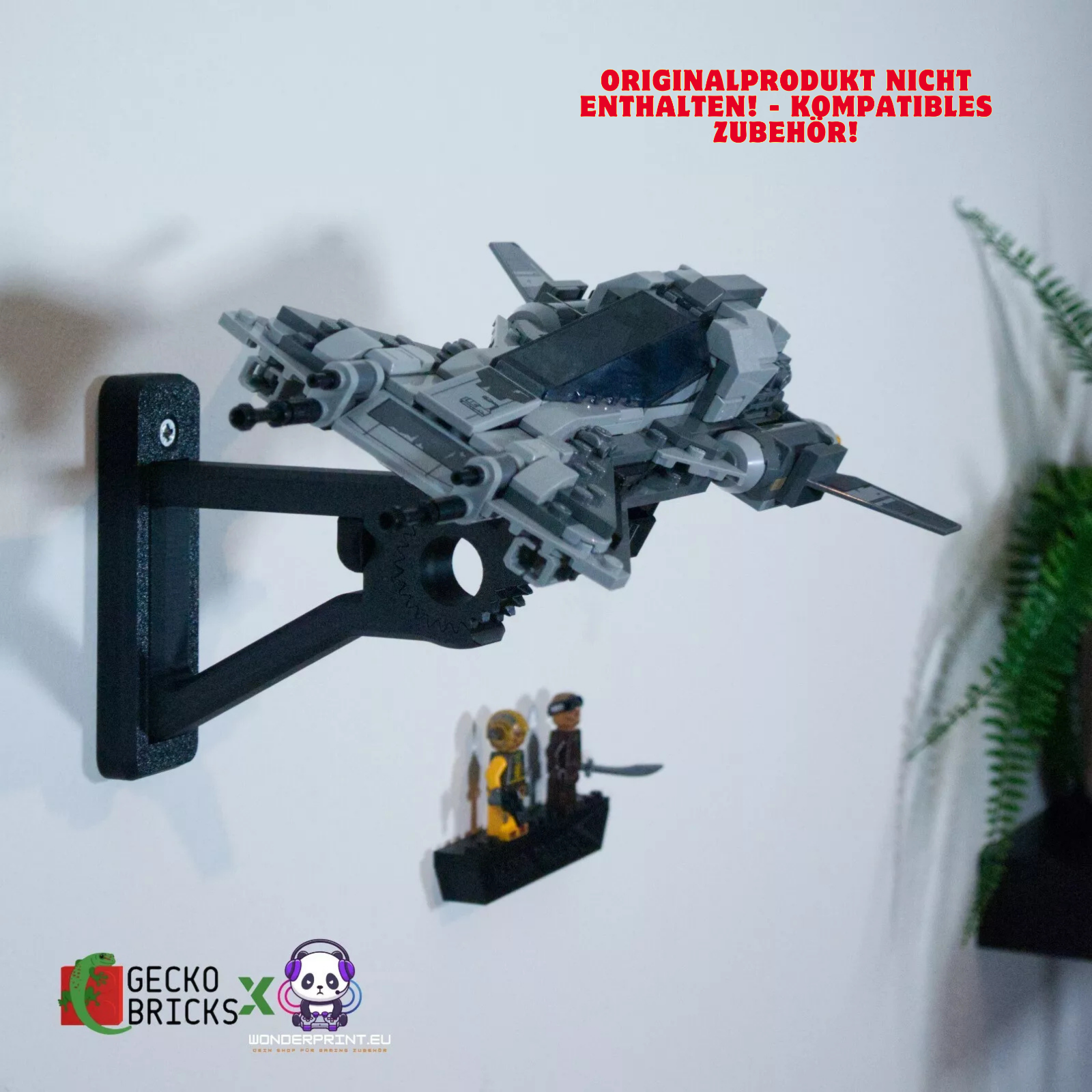Wandhalterung Halter passend für LEGO® Star Wars Snubfighter der Piraten 75346