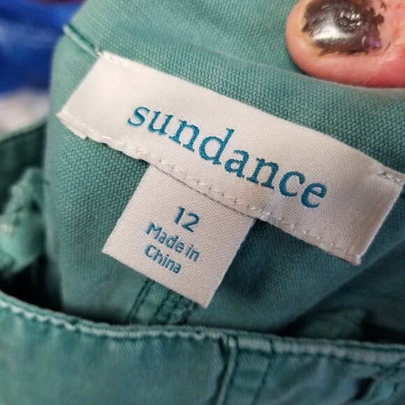 Sundance Calliope seafoam green cargo pants women 12 eBay