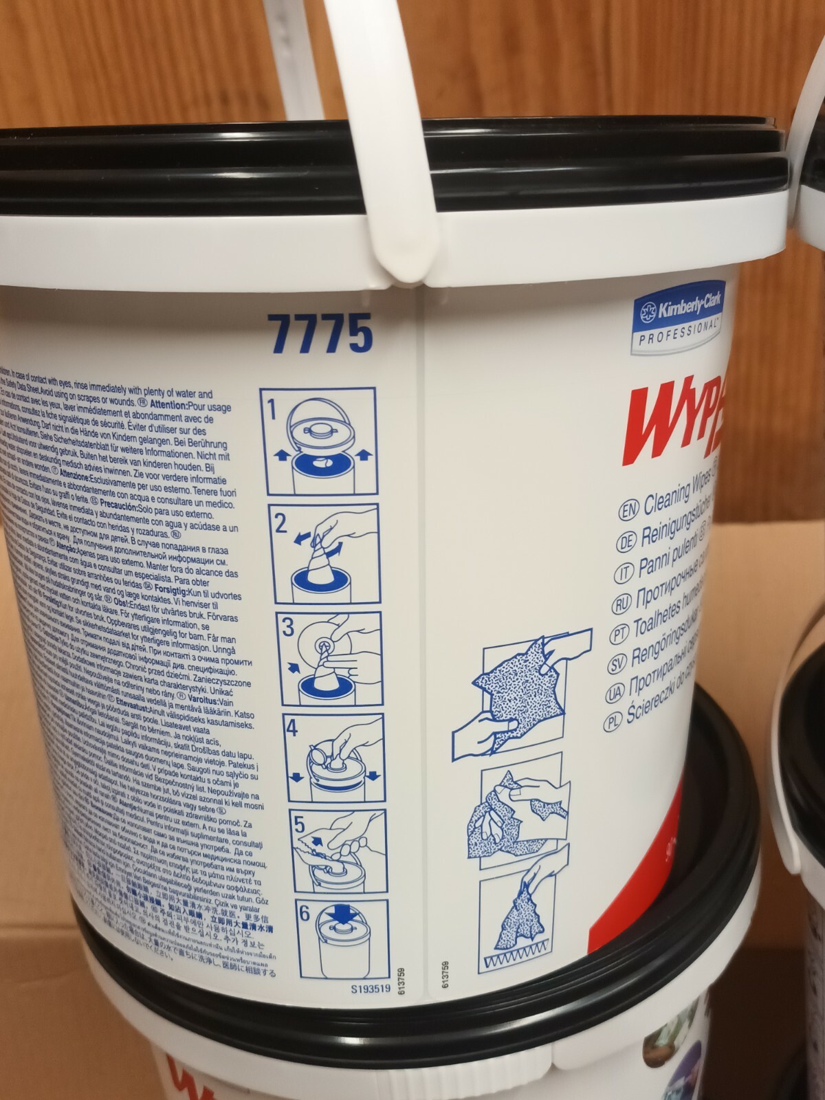 6 x Joblot Wypall 7775 Cleaning Wipes Tubs (90 Wipes Per Tub) NEW eBay