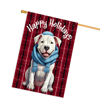 Happy Holidays  Double Sided House Flag Front Porch Decor NWT