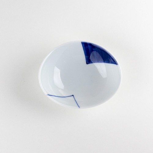 Arita ware Kobachi Japanese small bowl Sarving dish Dami-technic Blue Japan - Picture 2 of 5