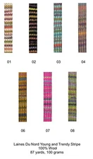 Young and Trendy Stripes Yarn from Laines du Nord; 7 Introductory Colors