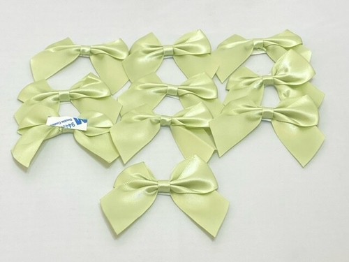 10 x 6cm wide Satin Self Adhesive Bows Single sided 25mm Ribbon Pack Bow UK - Picture 34 of 80